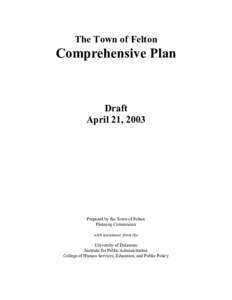 Town of Felton Comprehensive Plan Draft, April[removed]text only)