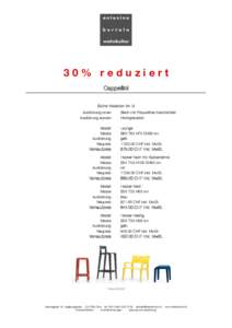 30% reduziert Cappellini Stühle Kollektion Mr. B Ausführung innen Ausführung aussen