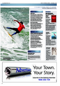 www.geelongadvertiser.com.au  GEELONG ADVERTISER, SATURDAY 1 SEPTEMBER 2012 I 43 IF YOU HAVE A SPECIAL EVENT, LET US KNOW. email: 