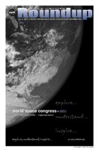 VOL. 41 NO. 9 LYNDON B. JOHNSON SPACE CENTER HOUSTON, TEXAS SEPTEMBER[removed]explore... world space congress congres 2002 • 2002