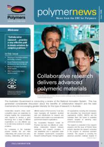 News from the CRC for Polymers  June 2008 polymernews Welcome