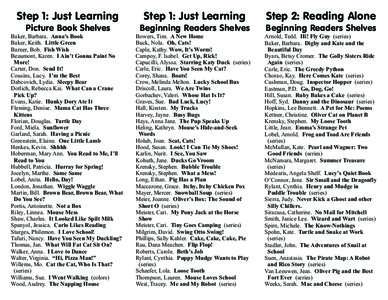 Step 1: Just Learning  Step 1: Just Learning Step 2: Reading Alone