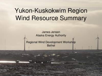Yukon-Kuskokwim Region Wind Resource Summary