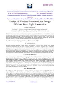 ISSN(Online): ISSN (Print): International Journal of Innovative Research in Computer and Communication Engineering (An ISO 3297: 2007 Certified Organization)