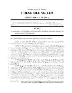 SECOND REGULAR SESSION  HOUSE BILL NO[removed]97TH GENERAL ASSEMBLY INTRODUCED BY REPRESENTATIVES BRATTIN (Sponsor) AND FITZWATER (Co-sponsor). 5440H.01I