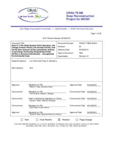 ORAU TEAM Dose Reconstruction Project for NIOSH Oak Ridge Associated Universities I Dade Moeller I MJW Technical Services Page 1 of 23