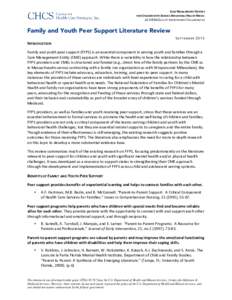 California Mental Health Services Act / Medicaid / Journal of Emotional and Behavioral Disorders / Child and adolescent psychiatry / Health / Mind / Medicine / Maternal and Child Health Bureau / Mental disorder / Child care / Wraparound / Peer support