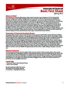 UC6232  University of Cincinnati Basic Fact Sheet