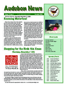 Audubon News Volume 15, Issue 3 P.O. Box[removed]Charlotte, NC[removed]November 2009