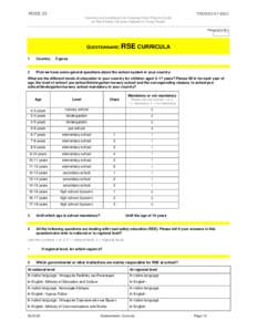 ROSE 25  TREN/E3[removed]Inventory and compiling of an European Good Practice Guide on Road Safety Education targeted at Young People Please don’t fill in