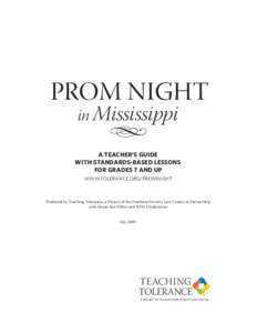Prom Night in Mississippi d  A Teacher’s Guide