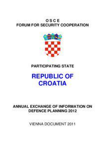 Republic of Croatia - Annual Exchange of  Information on Defence  Planning - OSCE 2012-cor1