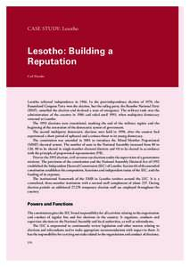 Enclaves / Lesotho / Electoral Commission / Electoral reform / Political geography / Politics / Government