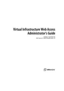 Virtual Infrastructure Web Access Administrator’s Guide