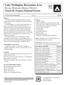 The Ozarks / Arkansas / Lake Wedington Historic District / Ozark – St. Francis National Forest