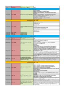 Time  Location Conference Program