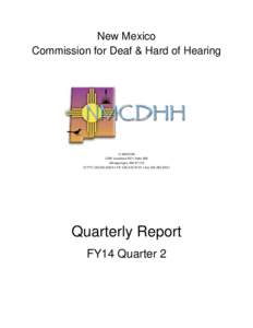 New Mexico Commission for Deaf & Hard of Hearing  NMCDHH 2500 Louisiana NE • Suite 400 Albuquerque, NM 87110