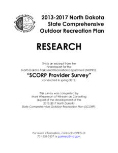 Microsoft Word - Rep 02 - BSCWC-NDPRD Provider Survey[removed]18a FINAL