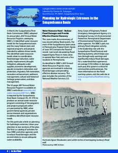 SUSQUEHANNA RIVER BASIN REPORT Submitted by Damian M. Zampogna, Basin Director, PA-AWRA, Susquehanna River Basin Planning for Hydrologic Extremes in the Susquehanna Basin