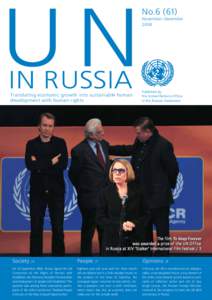 UN IN RUSSIA Translating economic growth into sustainable human development with human rights  No.6 (61)