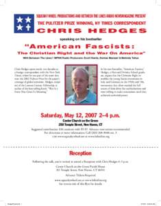 American Presbyterians / Chris Hedges / Hedges / American Fascists / American literature / Non-fiction
