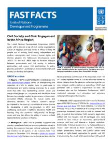 UNDP Fast Facts: Civil Society Civic Engagement in Asia and the Pacific