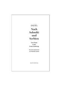 GAZIEL  Nach Saloniki und Serbien