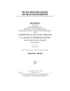 Financial regulation / Dick Thornburgh / Maloney / Pennsylvania / Illinois / United States House Committee on Financial Services / Judy Biggert / Carolyn B. Maloney