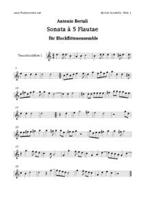 www.floetennoten.net  Bertali Sonatella Flöte 1 Antonio Bertali