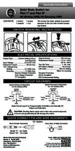 Assembly Instructions  Solid State Switch for Flat-1® and Flat-II® HK (Sinking, NPN), HC (Sourcing, PNP) CONTENTS:	 1 switch	 1 screw