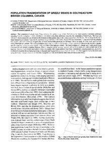 BEARS IN SOUTHEASTERN OF GRIZZLY POPULATIONFRAGMENTATION