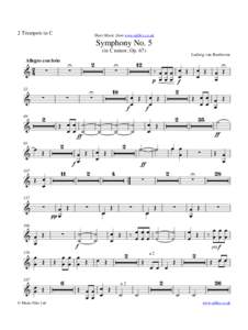 2 Trumpets in C  Sheet Music from www.mfiles.co.uk Symphony No. 5 (in C minor, Op. 67)