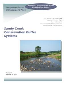 Ecosystem-Based Management Pilot Jefferson County Soil and Water Conservation District
