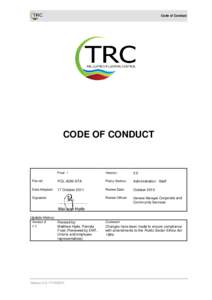 Code of Conduct  CODE OF CONDUCT Final √
