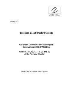 January[removed]European Social Charter (revised)