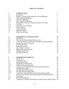 Experimental Evaluation of the Seismic Performance of Hospital Piping Subassemblies