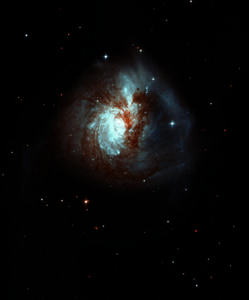 GALAXY COLLISIONS  NGC 3256 Like majestic ships in the grandest night, galaxies can slip ever