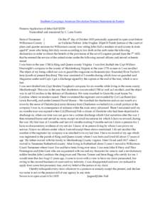 Southern Campaign American Revolution Pension Statements & Rosters Pension Application of John Hall S2259 Transcribed and annotated by C. Leon Harris State of Tennessee } On this 6th day of October 1835 personally appear