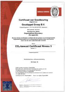 BUREAU VERITAS  Certificaat van Goedkeuring Uitgereikt aan  Goudappel Groep B.V.
