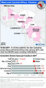 West and Central Africa: Cholera Affected area MALI  NIGER