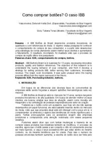 Como comprar botões? O caso IBB Vasconcelos, Deborah Keilla Deó. (Especialista, Faculdade de Boa Viagem) [removed]