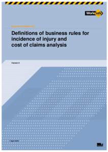 External Guideline #15  Definitions of business rules for incidence of injury and cost of claims analysis