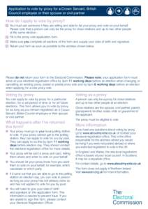 Direct democracy / Proxy voting / Government / Electoral Commission / Accountability / Elections in the United Kingdom / Absentee ballot / Elections / Politics / Democracy