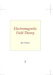 Electromagnetic Field Theory B O T HIDÉ ϒ U PSILON B OOKS