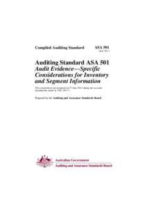 Business / International Standards on Auditing / Information technology audit / Audit / Information technology audit process / ISA 501 Audit Evidence – Additional Considerations for Specific Items / Auditing / Accountancy / Risk