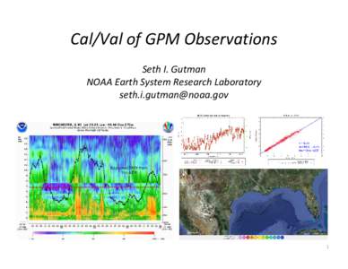 Cal/Val of GPM Observations Seth I. Gutman NOAA Earth System Research Laboratory  [removed]  1