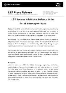 LARSEN & TOUBRO LIMITED