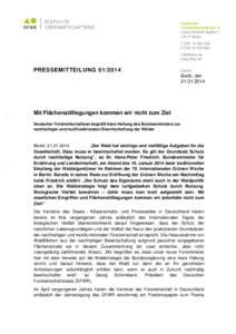 Deutscher Forstwirtschaftsrat e.V. Claire-Waldoff-StraßeBerlin TF