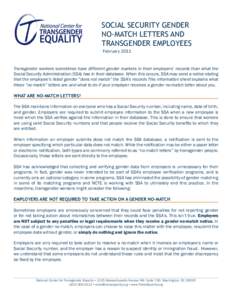 Gender studies / National Center for Transgender Equality / Static single assignment form / Social Security Administration / Transgender / Social Security / SubStation Alpha / Gender / Taxation in the United States / LGBT