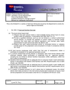 Microsoft Word - advisory#13Nutrition.doc